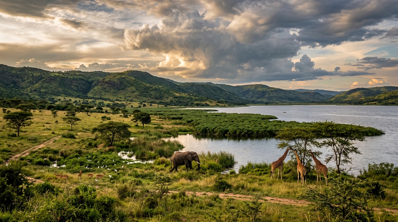 Akagera National Park Rwanda — Big Five safari destination with lakes, savanna and papyrus wetlands