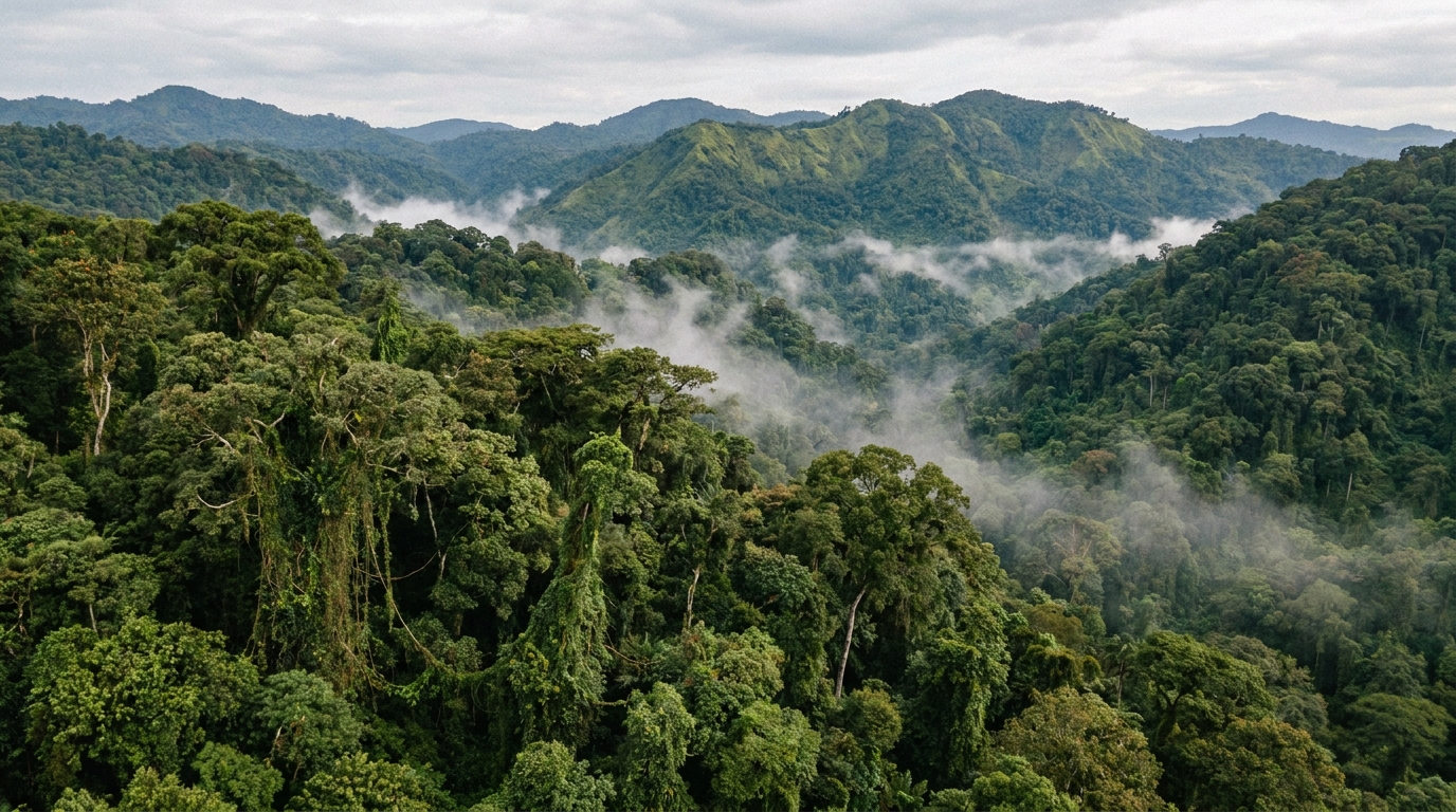 bwindi-impenetrable-forest-aerial-uganda-gorilla-trekking Aerial view of Bwindi Impenetrable Forest, Uganda — home to half the world's remaining mountain gorillas