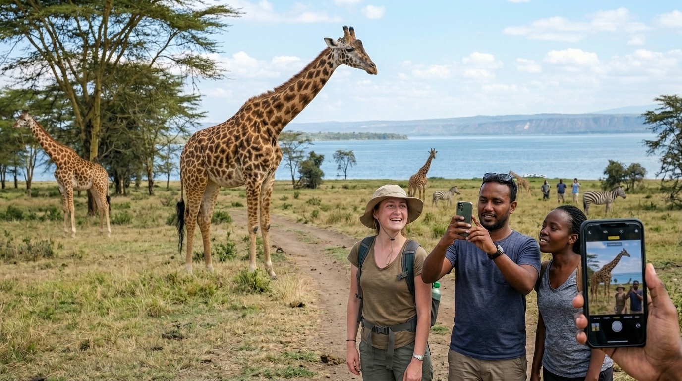 crescent-island-walk-giraffe-lake-naivasha-naivasha Walking with giraffes on Crescent Island, Lake Naivasha — a unique guided walk among free-roaming wildlife with no predators
