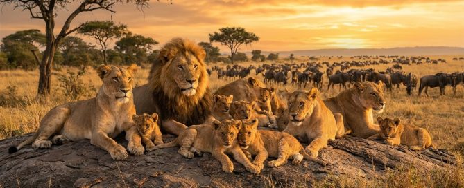 Wildebeest crossing the Mara River during the Great Migration, Maasai Mara safari 2026