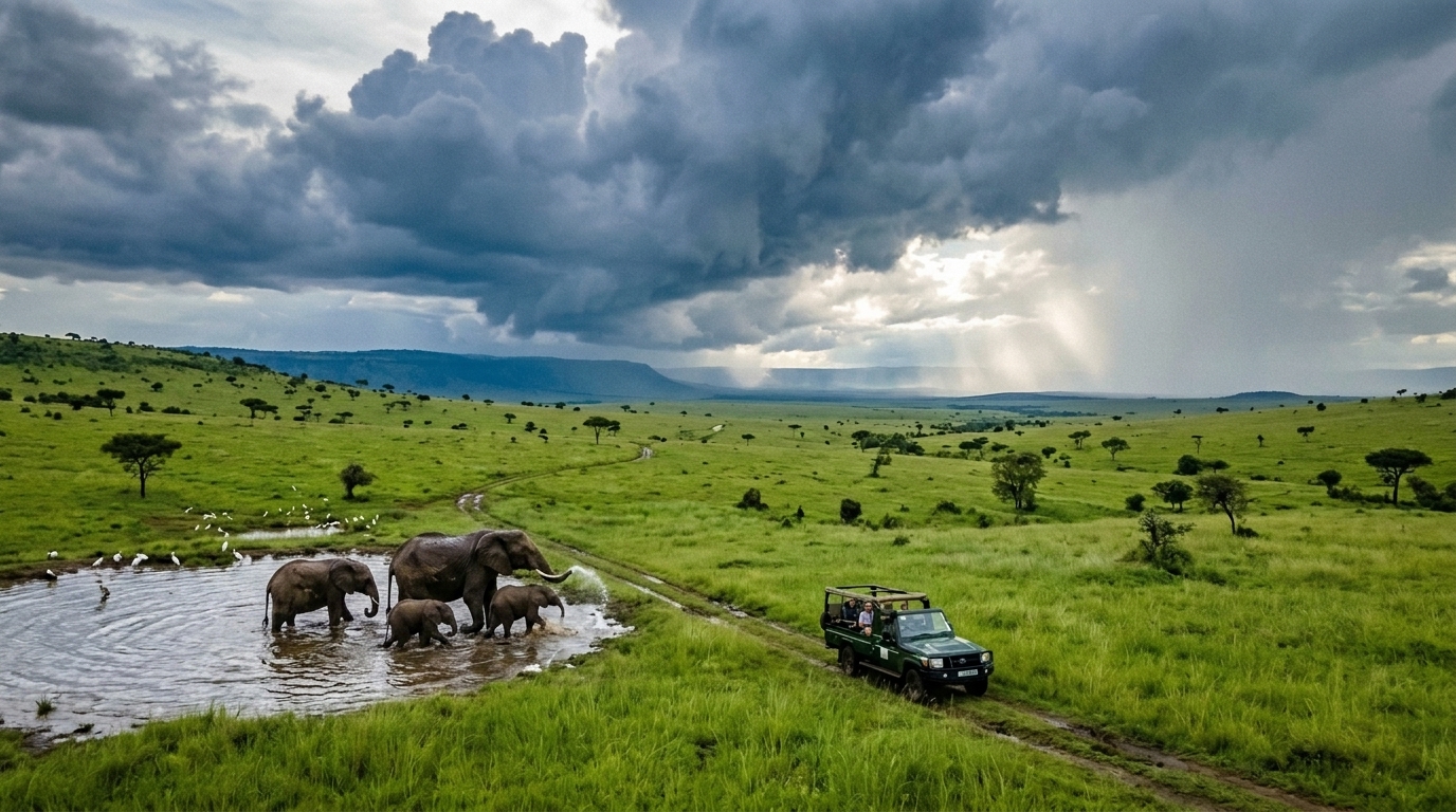 Kenya safari in the green season (April-May) — lush landscapes, lower prices, fewer tourists and excellent game viewing on an empty Maasai Mara