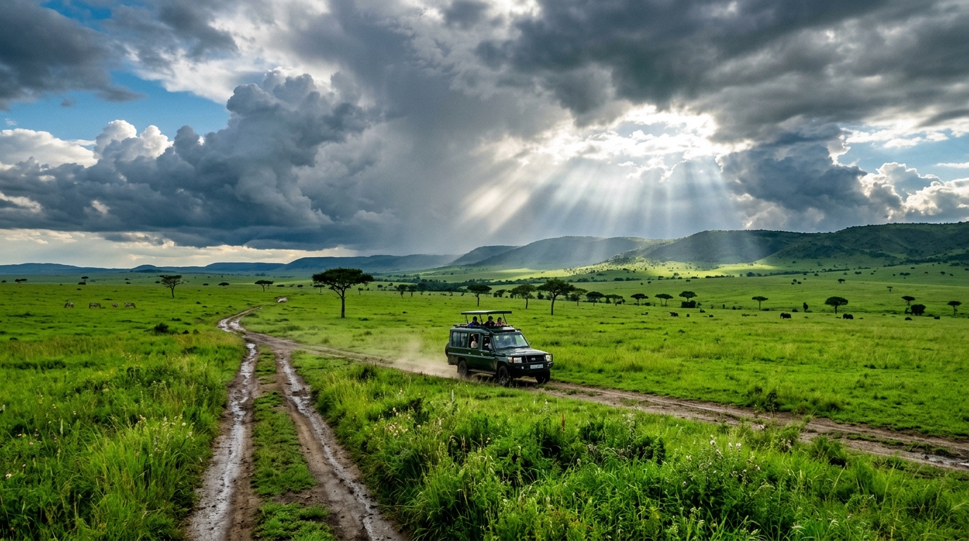 Maasai Mara in the green season (April-May) — lush emerald landscapes, empty tracks and dramatically lower prices