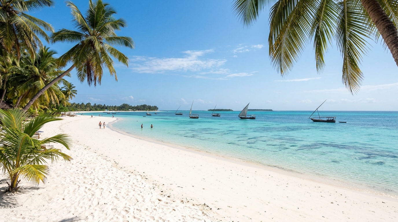 zanzibar-beach-tanzania-safari-extension-unique Zanzibar beach, Tanzania — a white sand Indian Ocean extension available only from Tanzania, not from Kenya