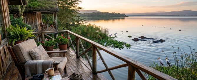 Best places to stay in Naivasha Kenya — lakefront lodge with private deck overlooking Lake Naivasha